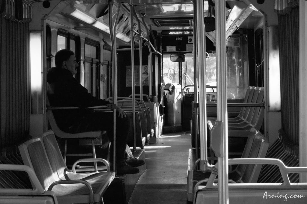 Alone on a bus