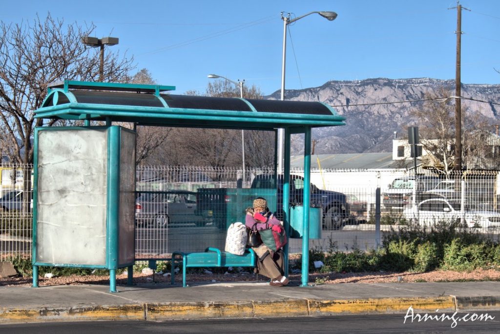 Waiting for a bus