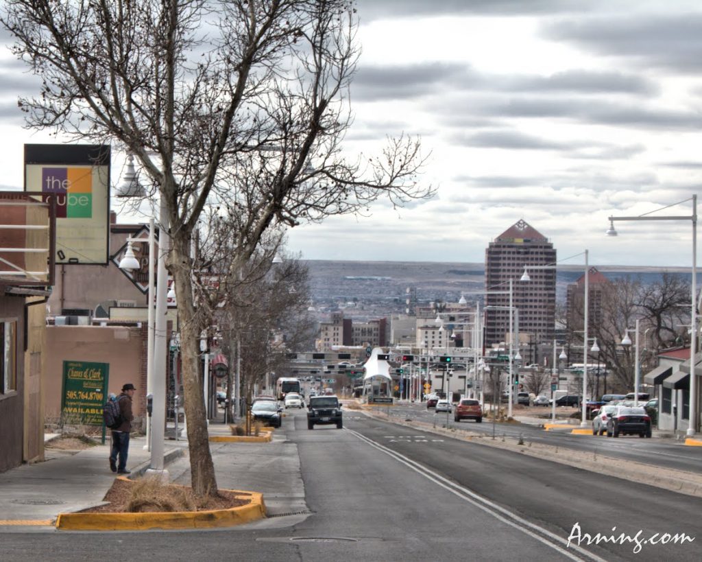 Looking west on Central @ Ash in Albuquerque
