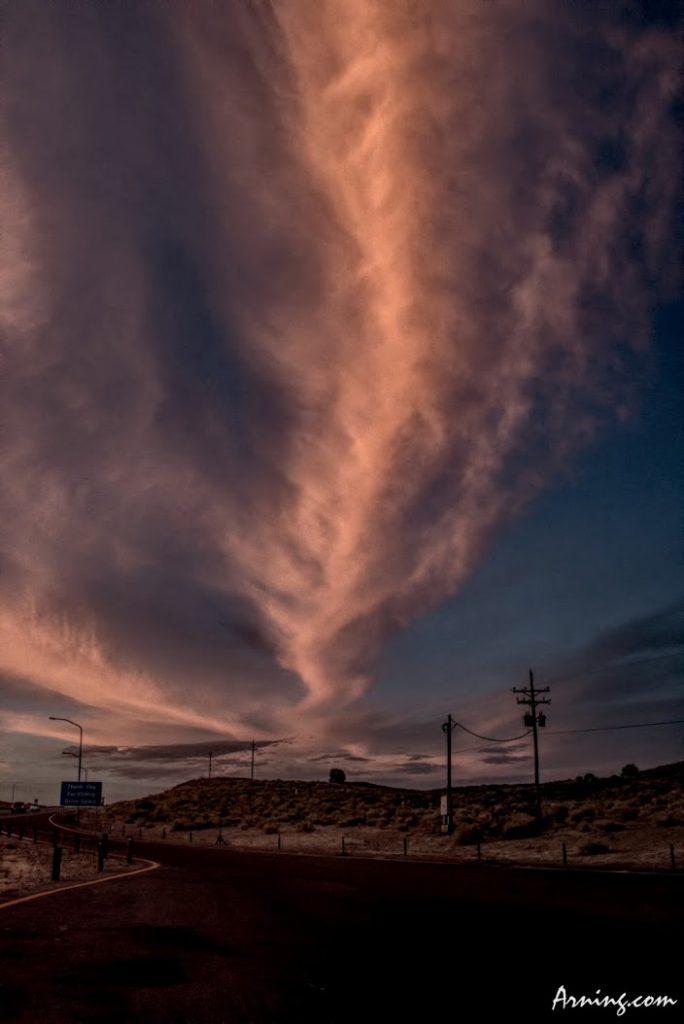 Desert sky in the evening