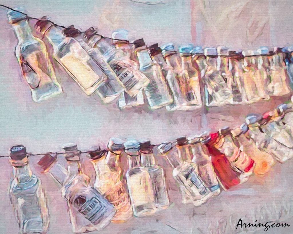 String of Miniature Bottles