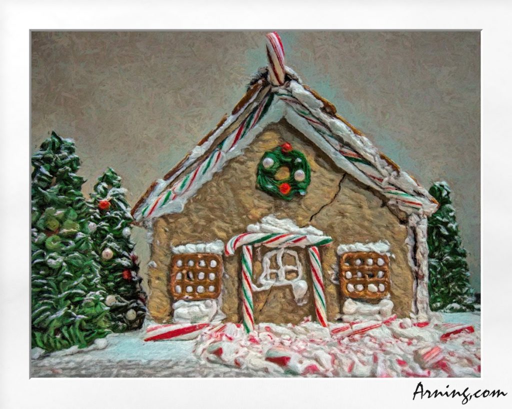 Cracked Gingerbread House