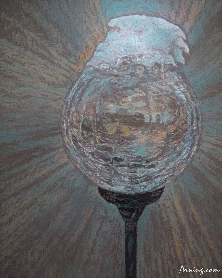 inverted snow globe