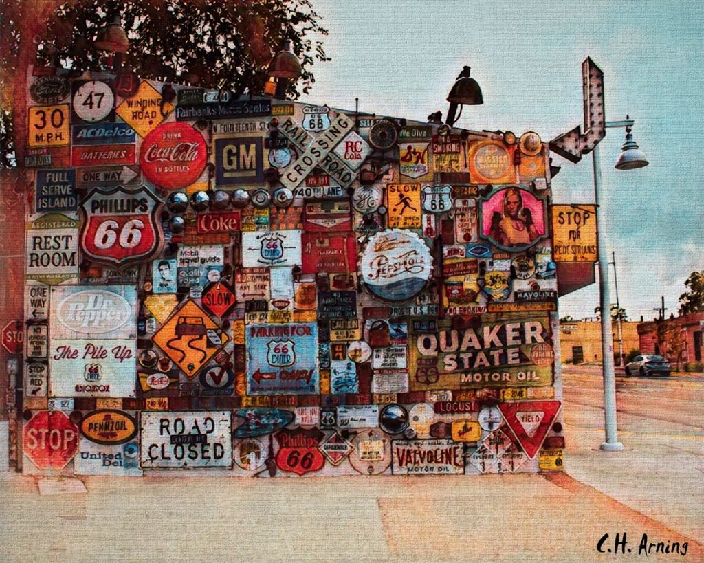 Wall of Signs at the 66 Diner