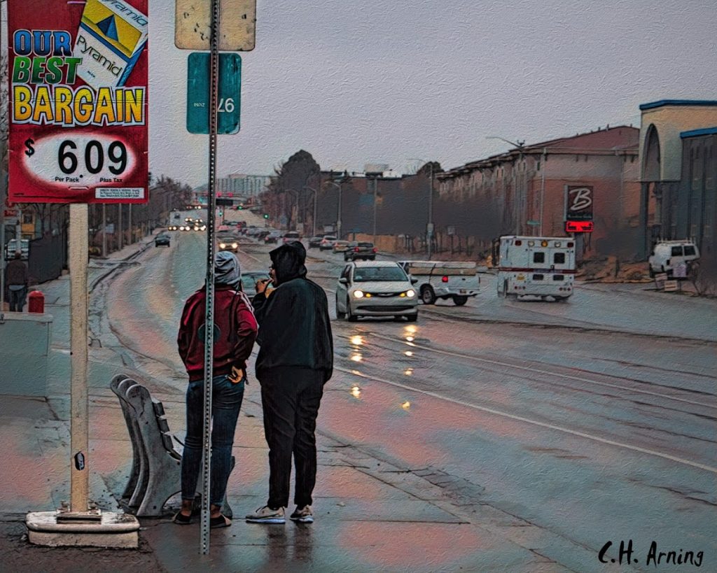 Rainy Bus Stop