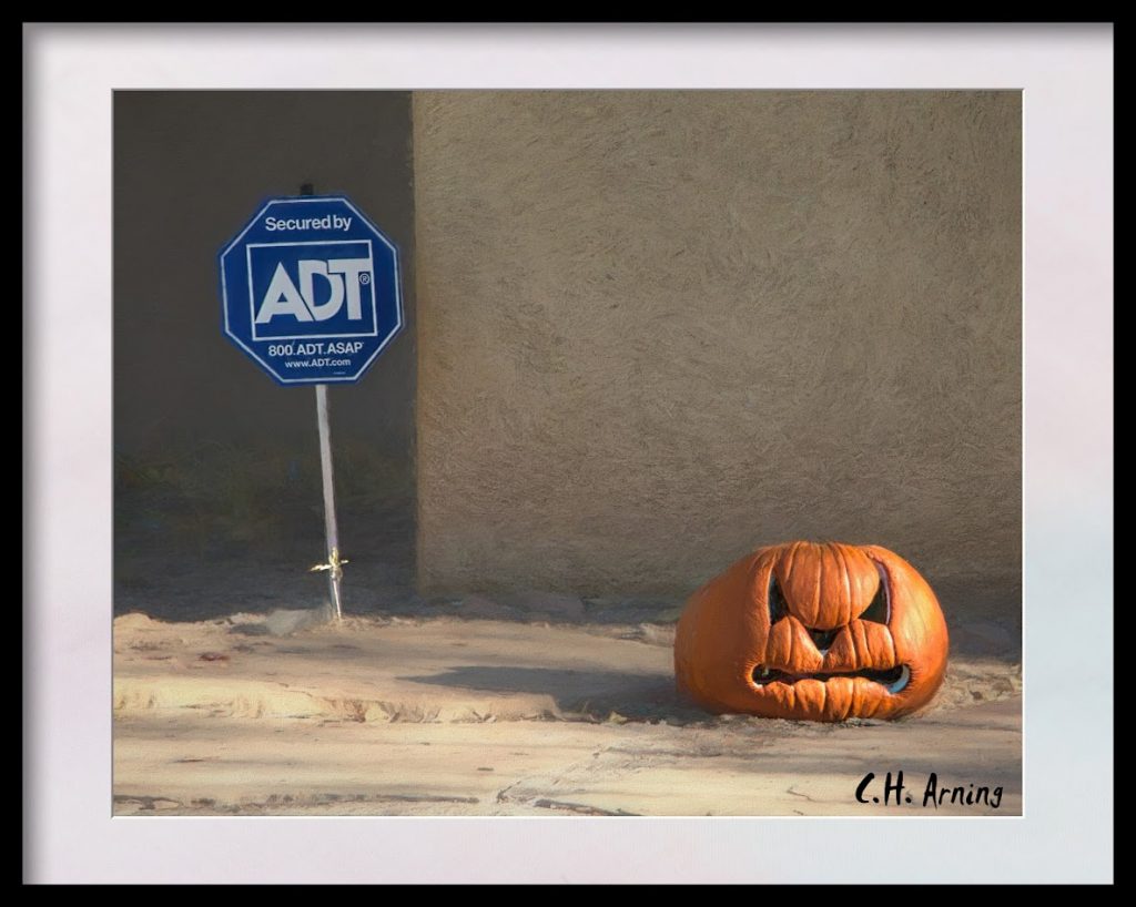 aged jack-o'-lantern